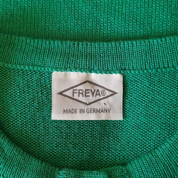 Vintage Freya Knit Top Women's Short Sleeve 3 Button Pullover Sweater EU… - Picture 3 of 4
